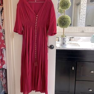 Bundle 5/$25 - Red Wine Maxi Dress